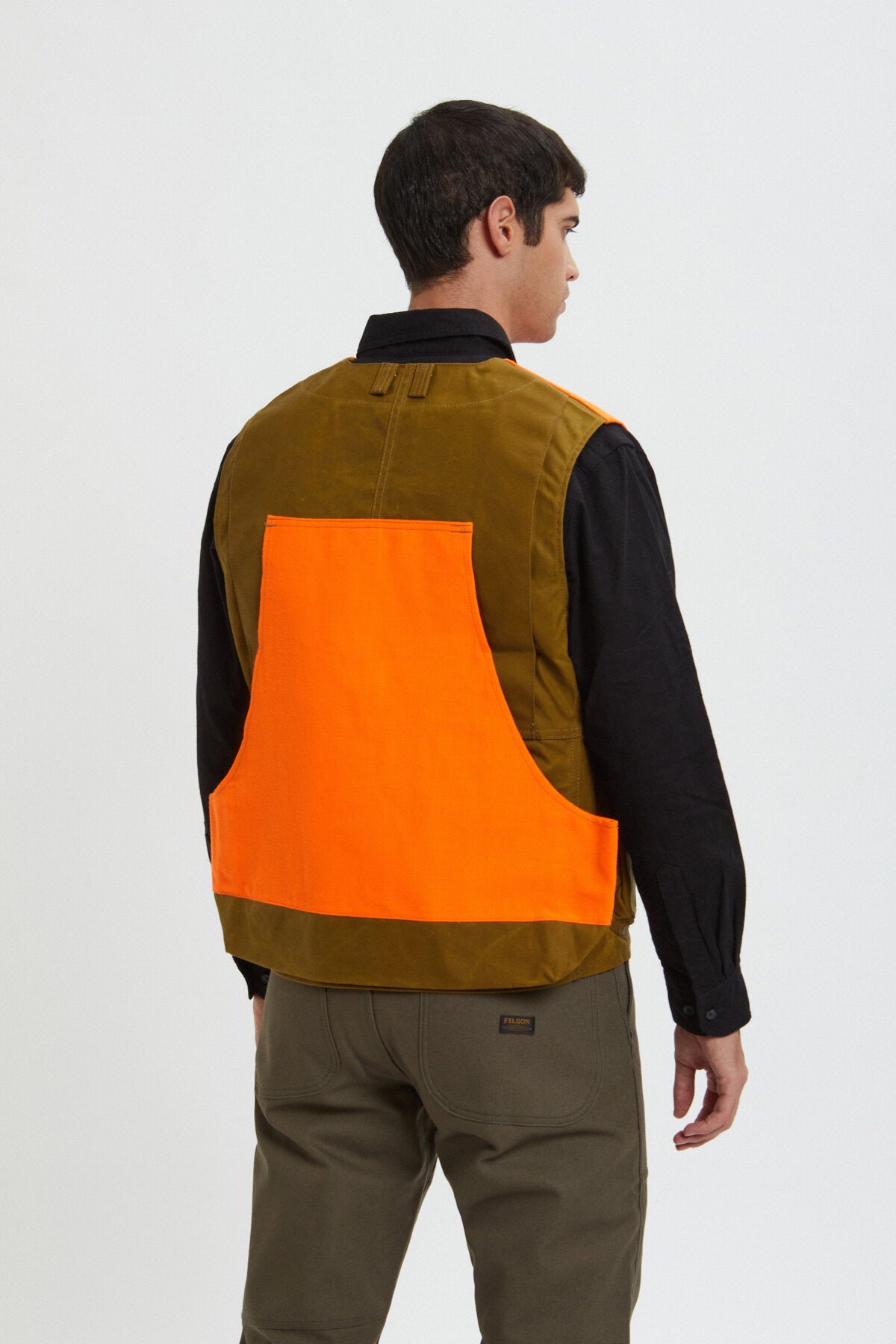 UPLAND HUNTING VEST Tan/blaze orange by Filson Man | Men | WP Store