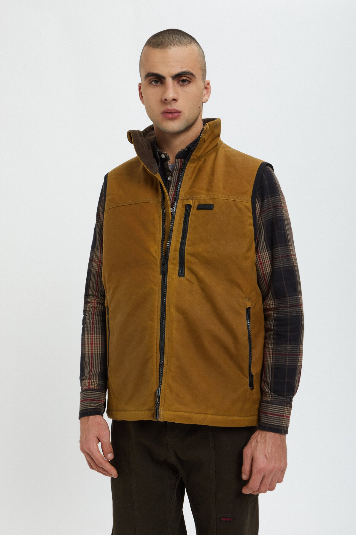 TIN CLOTH PRIMALOFT® VEST Dark tan 2 by Filson Man | Men | WP Store