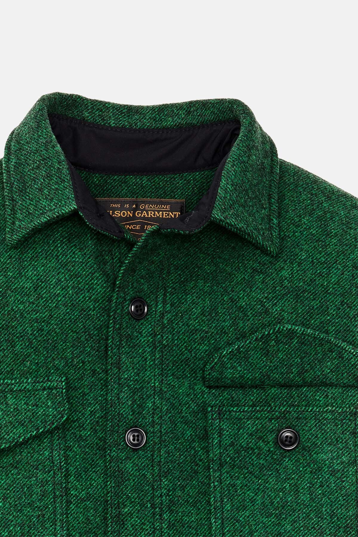 Mackinaw wool jac-shirt by Filson | Black coffee multi p