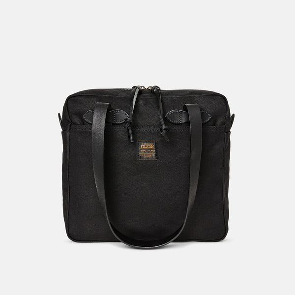 RUGGED TWILL SMALL ZIPPER TOTE BAG Black by Filson Woman | Women