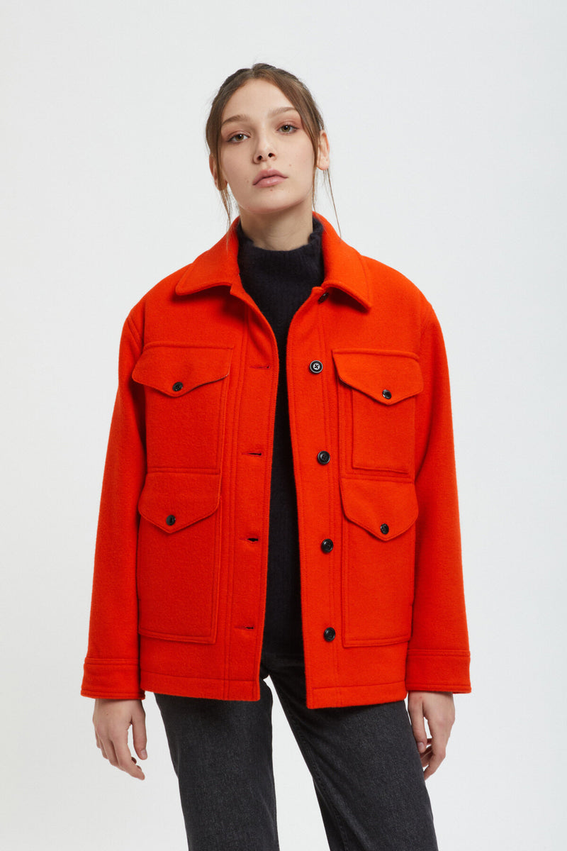 WOMEN'S MACKINAW WOOL CRUISER JACKET Flame by Filson Woman Women
