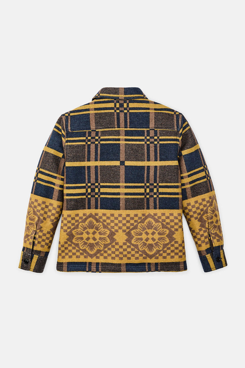 Overshirt blanket in lana da donna