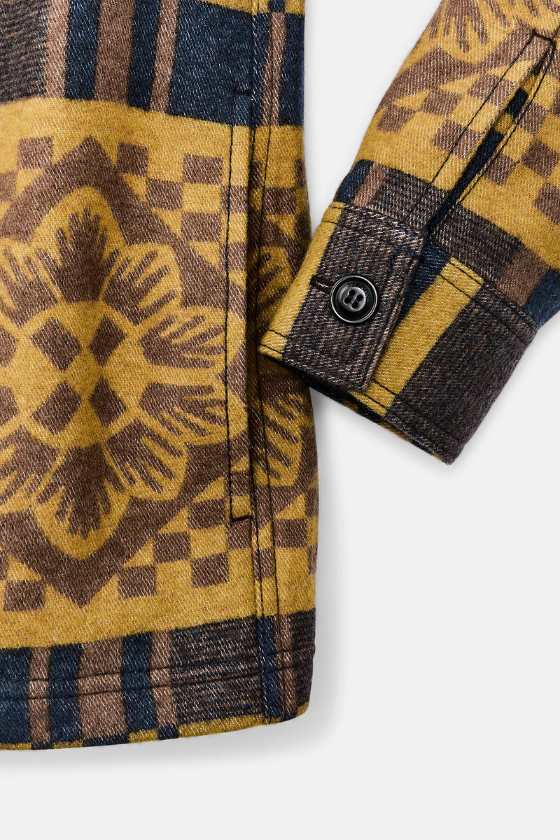 Overshirt blanket in lana da donna