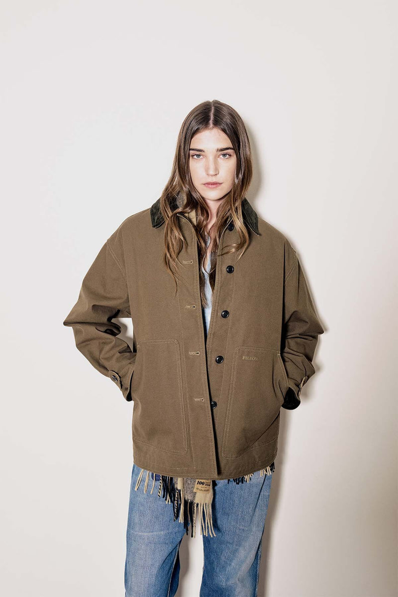 WOMEN S DRY TIN CLOTH BARN COAT Marsh olive by Filson Woman Women WP Store