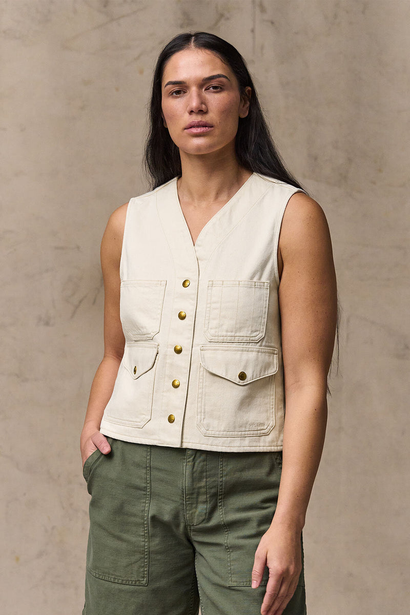 WOMEN'S ARCHIVE CRUISER VEST Natural seed by Filson Woman | Women