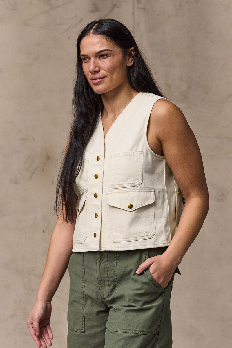 トップス workers Cruiser Vest Cotton Flanne WOMEN'S ARCHIVE CRUISER VEST Natural seed by Filson Woman | Women