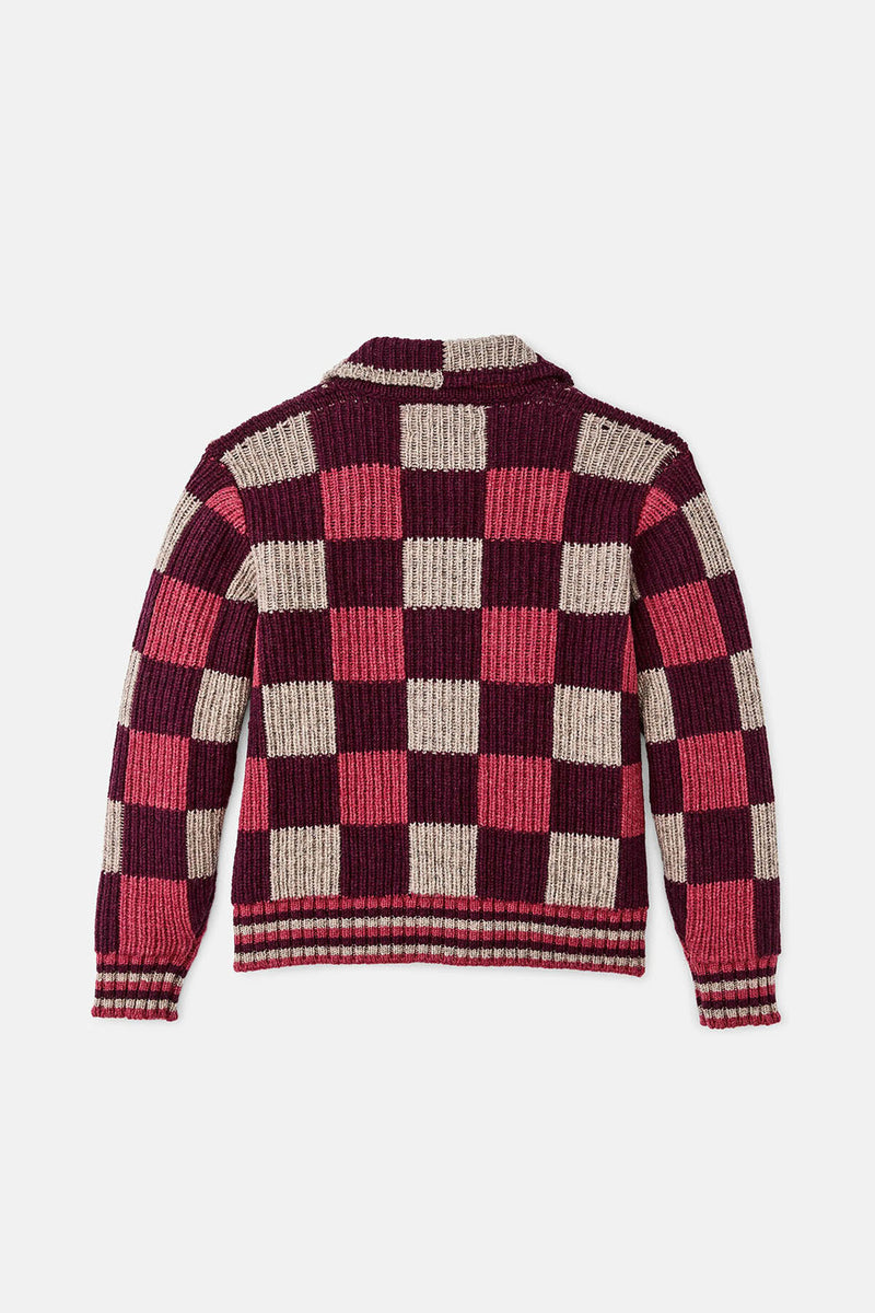 CARDIGAN IN LANA A QUADRI DA DONNA