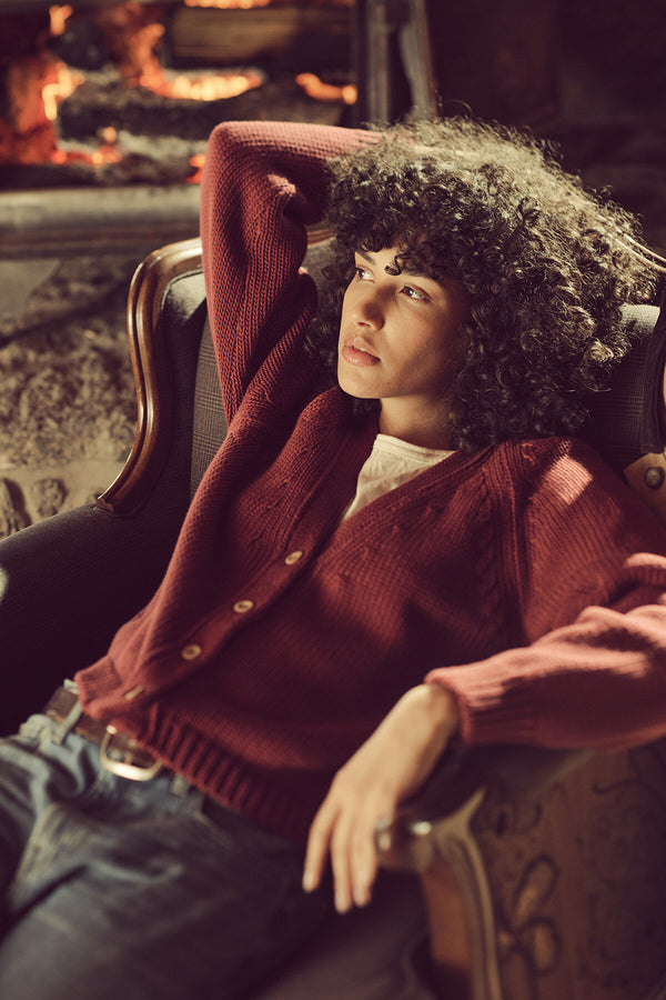 CARDIGAN RUSTIC IN COTONE DA DONNA