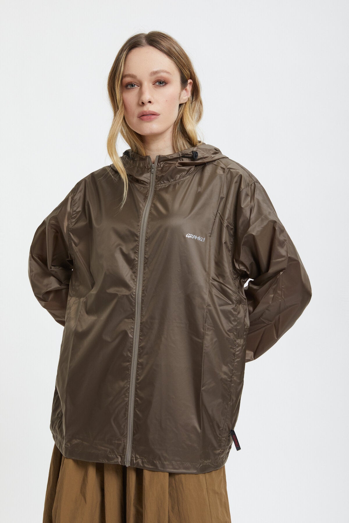 Gramicci Packable Windbreaker Taupe by Gramicci | Unisex Gramicci Packable Windbreaker Taupe by Gramicci | Unisex