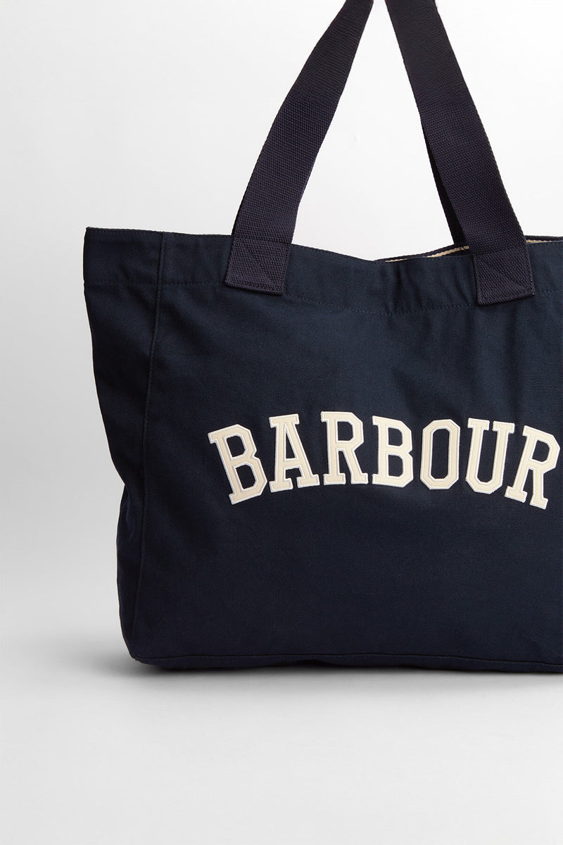 Logo Beach Bag Navy/stone by Barbour Lady Women WP Store