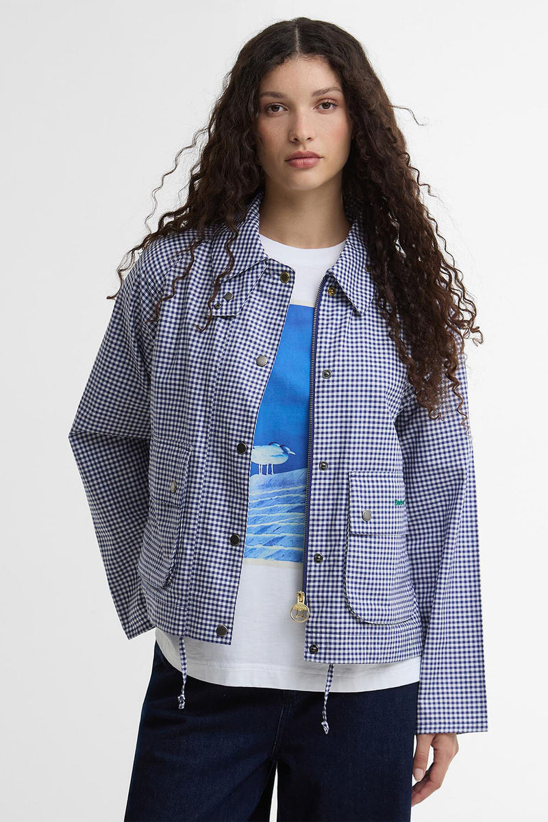 Paul Smith Loves Barbour Gingham Spey Casual Jacket Navy/white