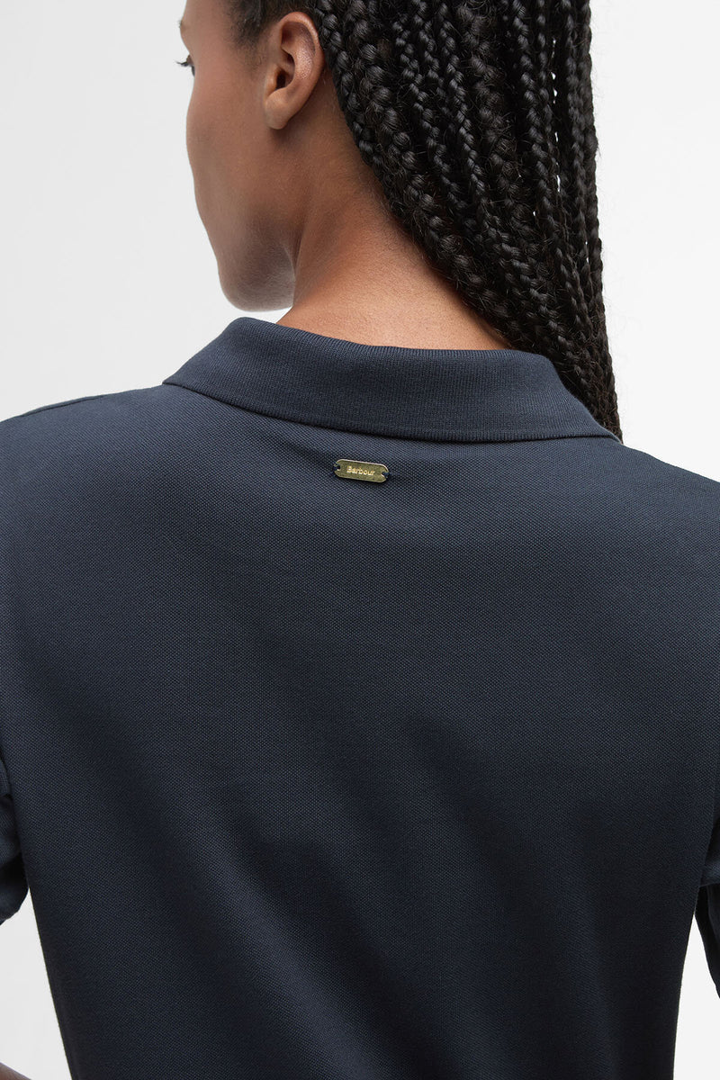 Abito midi in stile polo Celeste