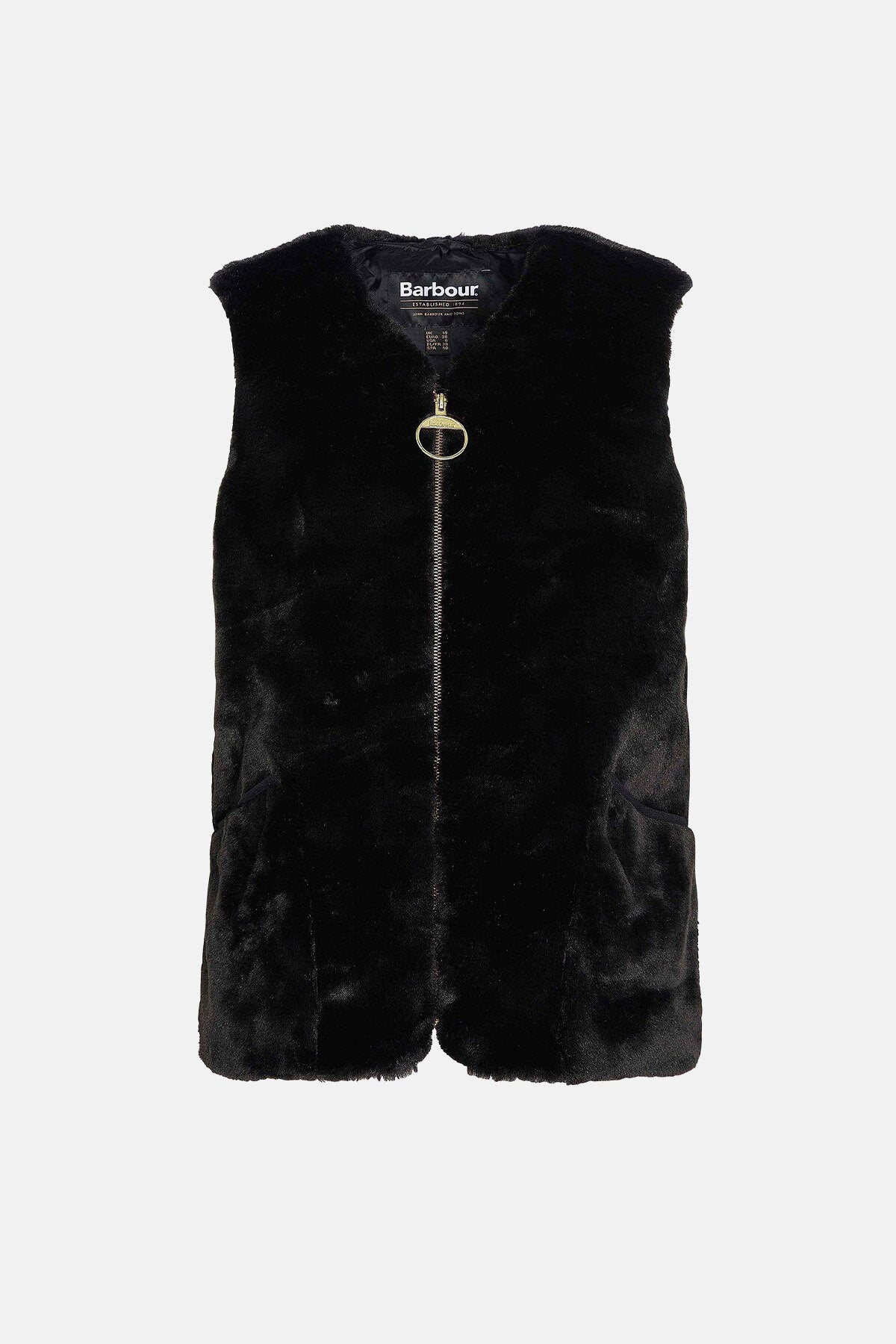 Barn Faux-Fur Gilet Black/black by Barbour Lady | Women | WP Store