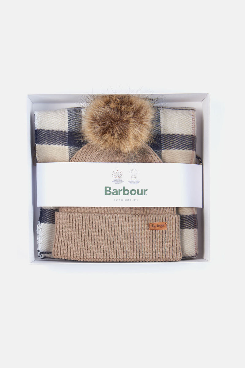 Dover Beanie Hailes Scarf Rosewood by Barbour Lady Women WP Store