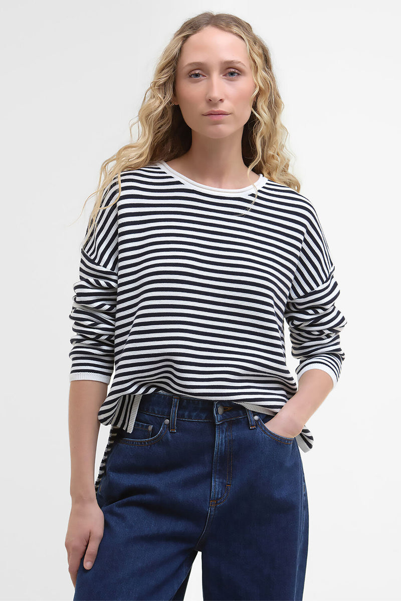 Maglione girocollo Marine con motivo a righe