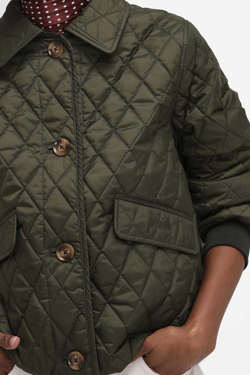 Barbour The Edit by Alexa Jamie Quilted Jacket Olive pollen by Barbour Lady Women WP Store