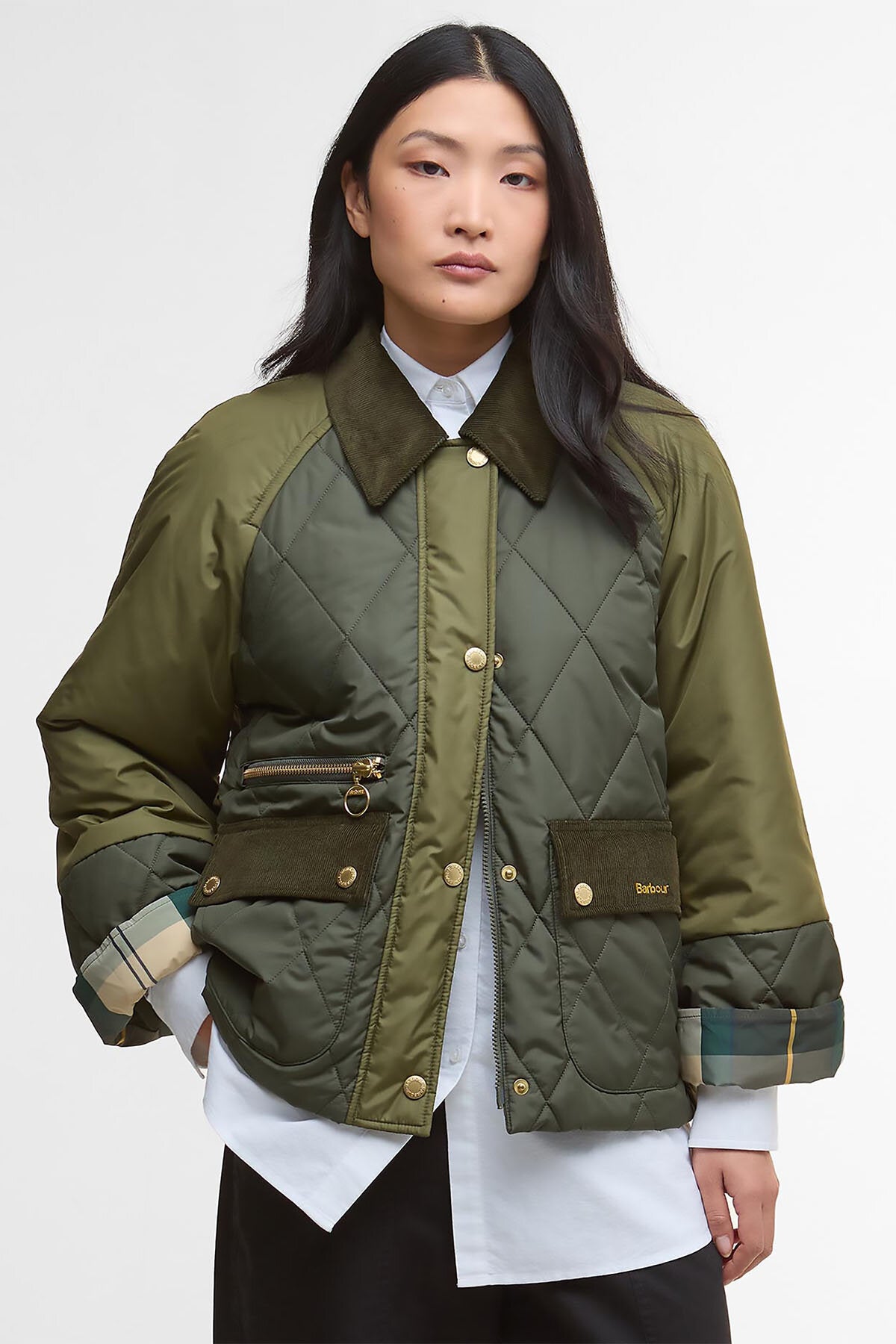IENA Barbour/バブアー MARTHA QUILTED JK Martha Quilted Jacket Olive/dark moss/anci by Barbour Lady | Women