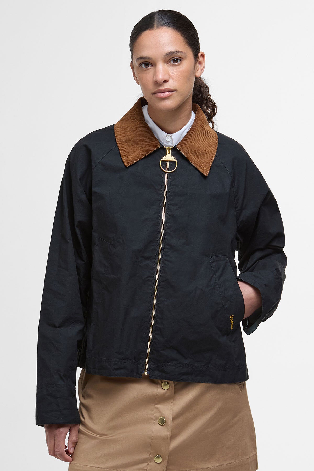 定価5.1万 Barbour CATLIN SHOWERPROOF JACKET-長羽織単衣ポリジョー 