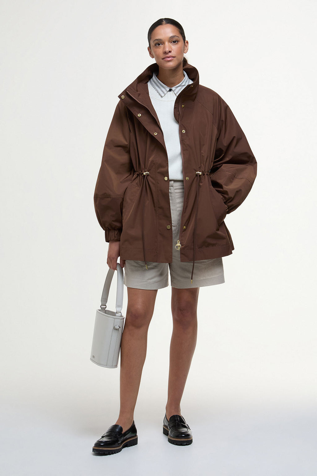 Suri Showerproof Jacket Walnut/safari dress by Barbour Lady