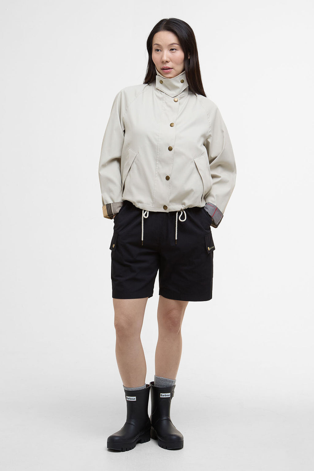 Barbour Sofie Showerproof Jacket Beige/dress by Barbour Lady