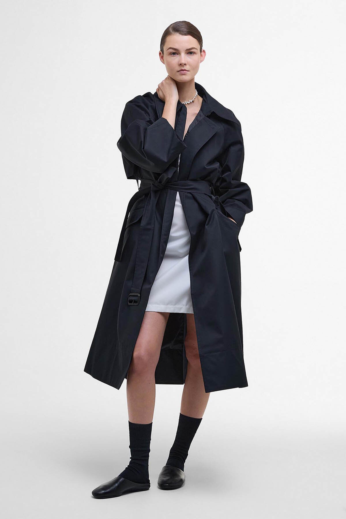 大人気コラボ✨Barbour by ALEXACHUNG ブルゾン 濃紺 防水 Barbour By Alexachung Blouson Dark Blue Waterproof Jacket