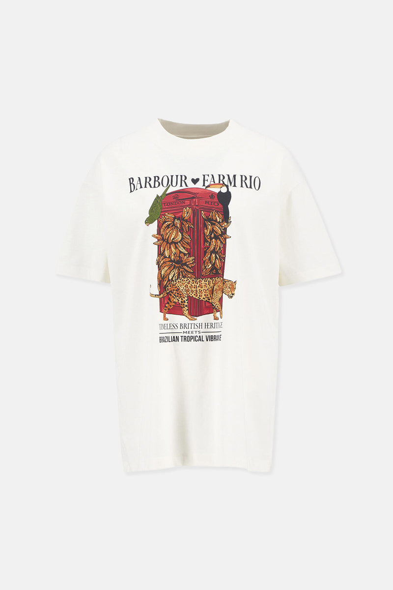 T-shirt con stampa Maria Clara Barbour x FARM Rio