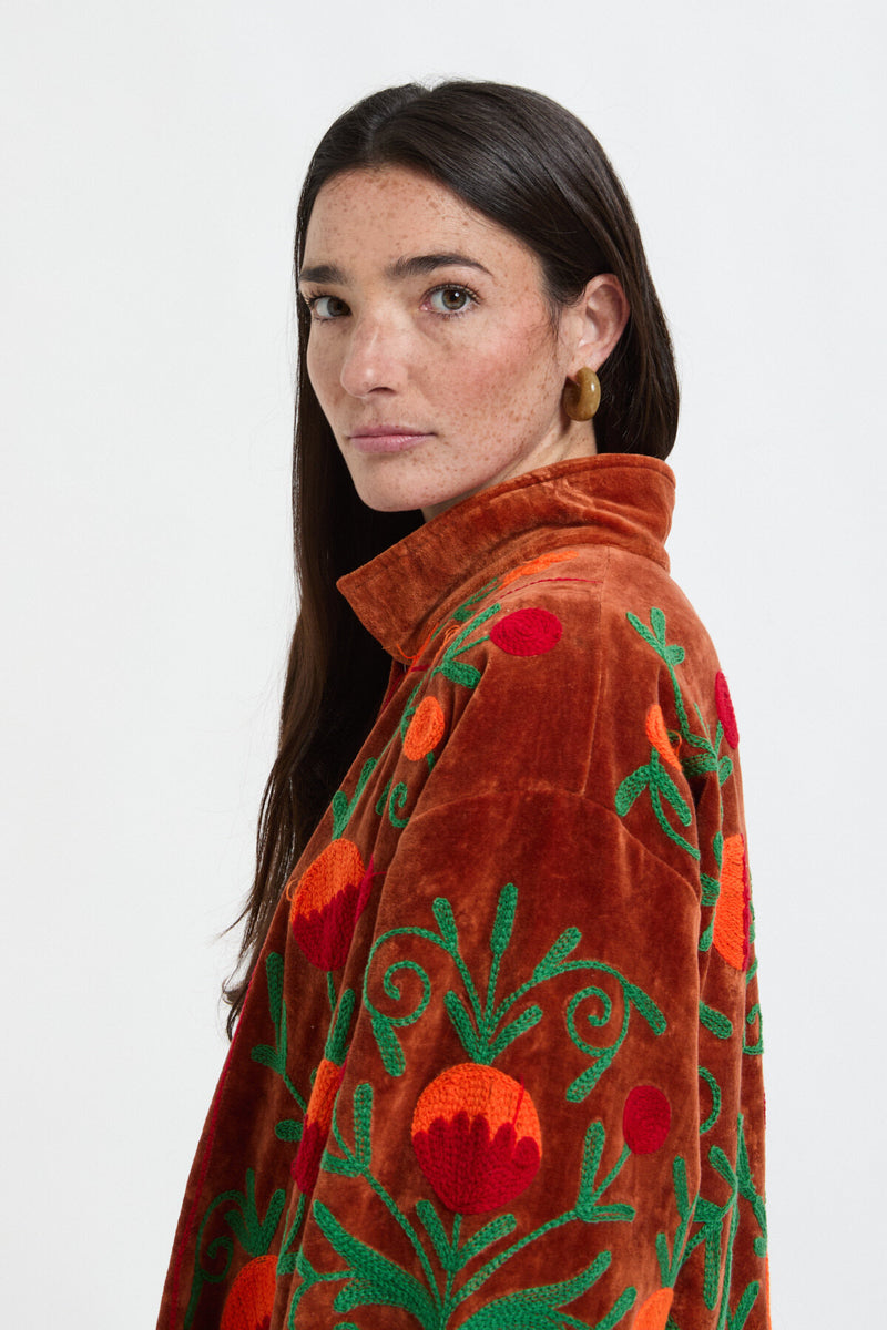 Long Velvet Kimono