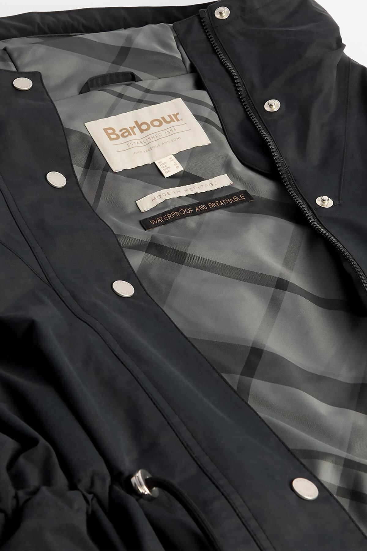 Sidney Waterproof Parka Black/onyx tartan by Barbour Lady | Women