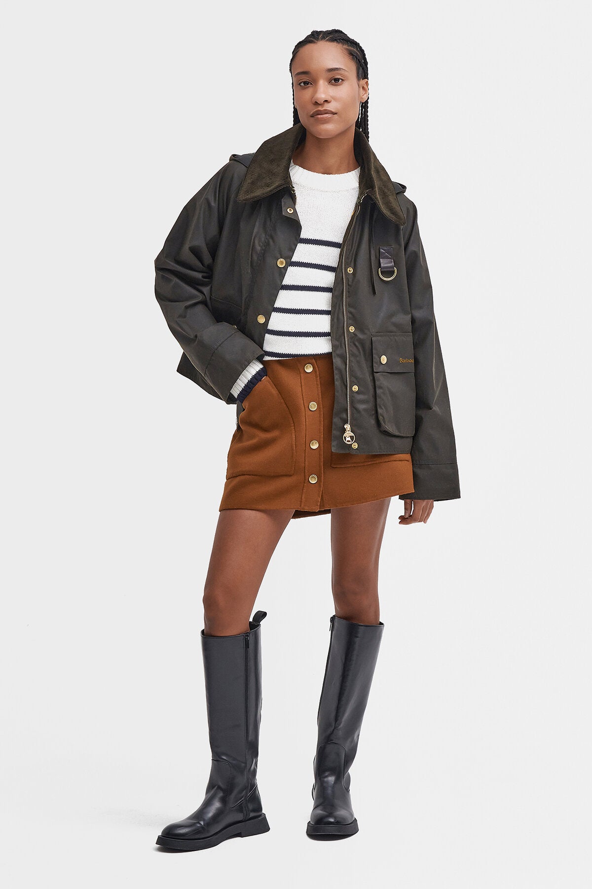 Reighton Spey Waxed Jacket Olive/ancient by Barbour Lady