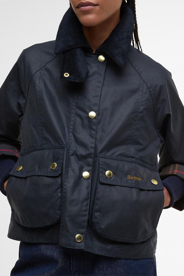 Giacca cerata Beadnell dal taglio crop