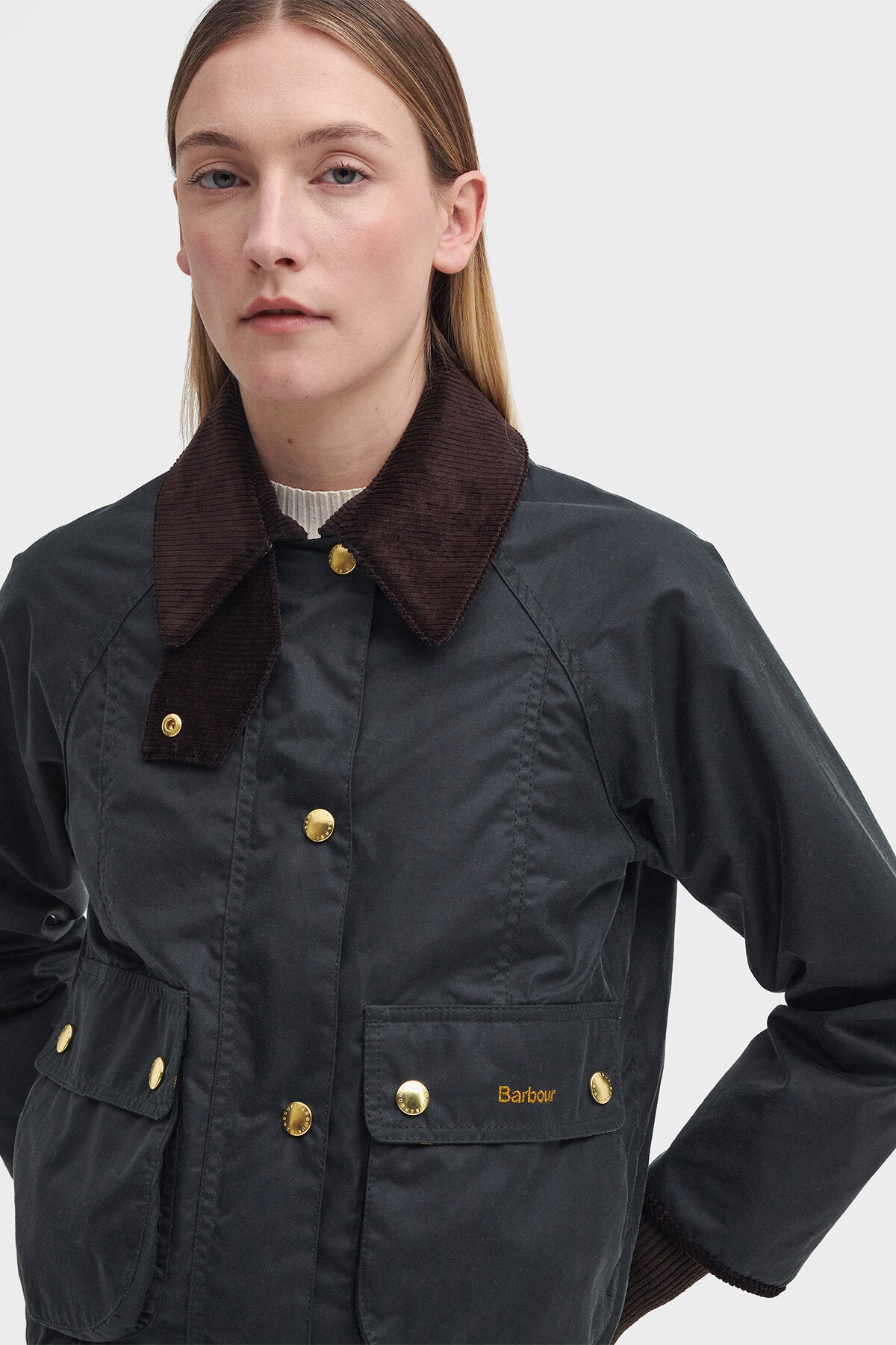 Cropped Beadnell Waxed Jacket Sage/ancient by Barbour Lady | Women