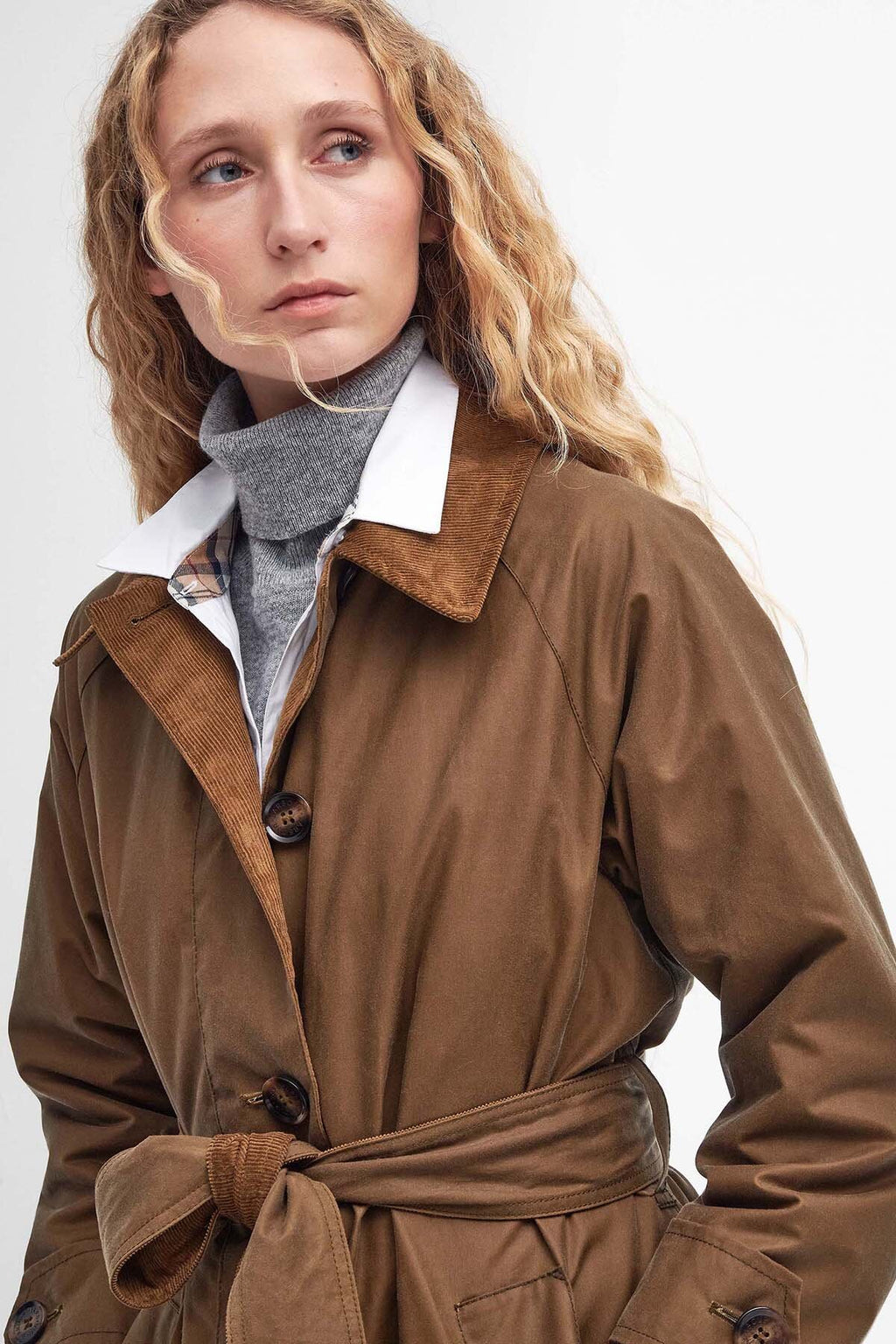 Marianne Waxed Trench Coat Sand/ancient loden t by Barbour Marianne Waxed Trench Coat Sand/ancient loden t by Barbour