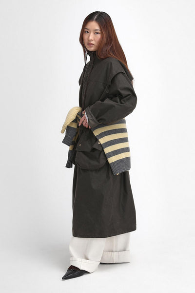 Barbour The Edit by Alexa Liam Waxed Parka Olive/dress stewart by