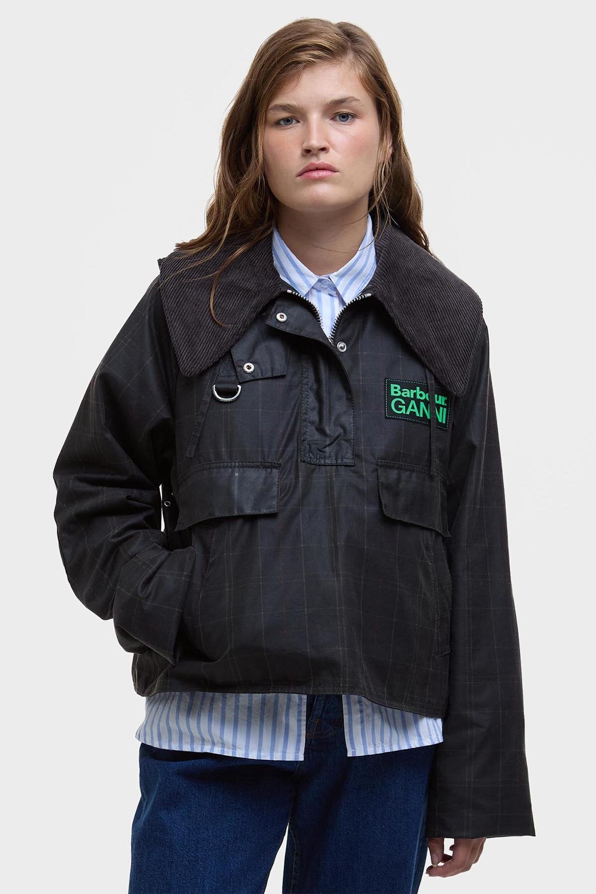 【Barbour x GANNI】★人気★バグリーキルティングジャケット Barbour x GANNI、両ブランドのアイコンをミックスさせた