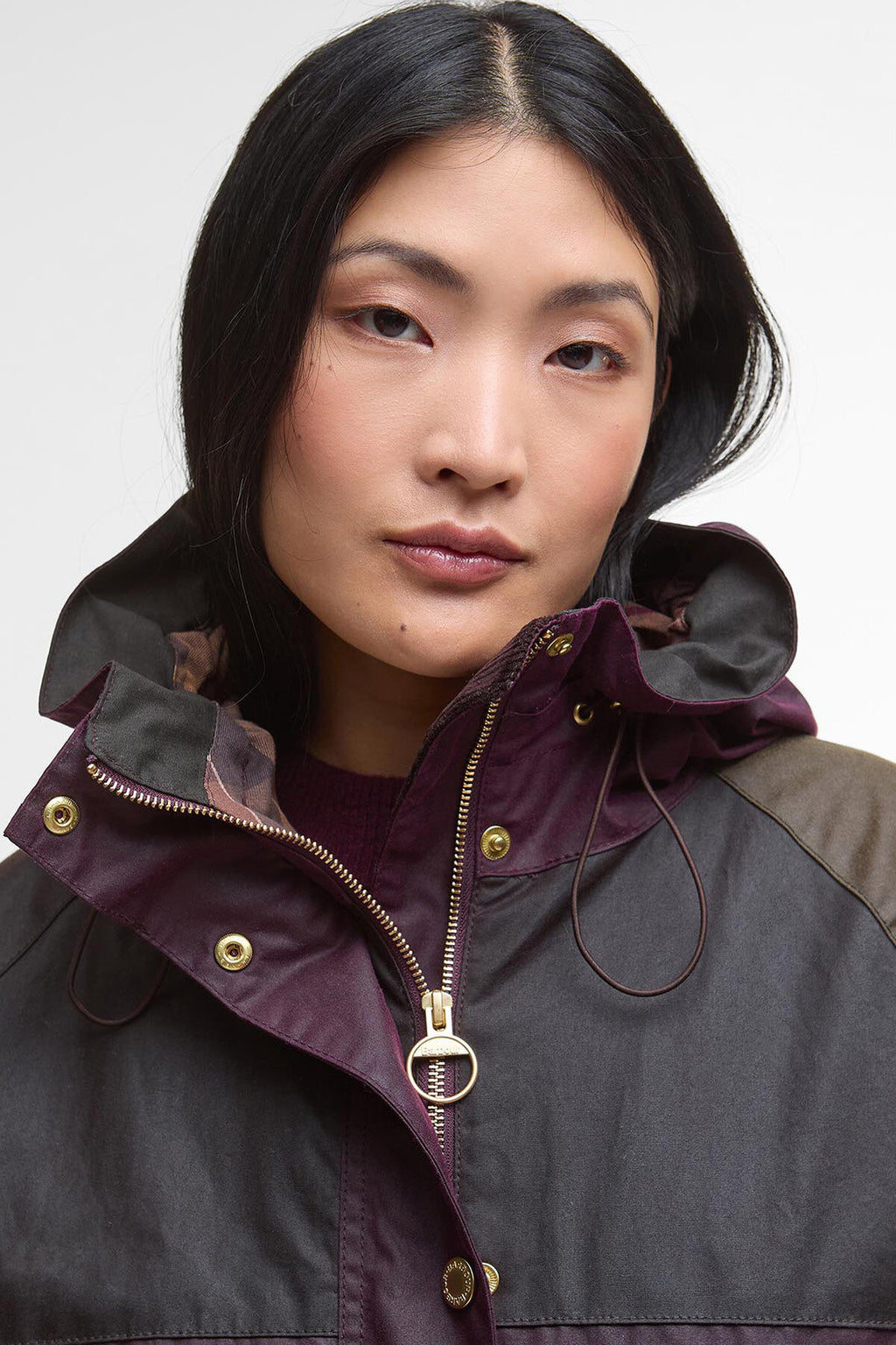 Keeley Waxed Jacket Merlot.5rustic.5beech.5 by Barbour Lady