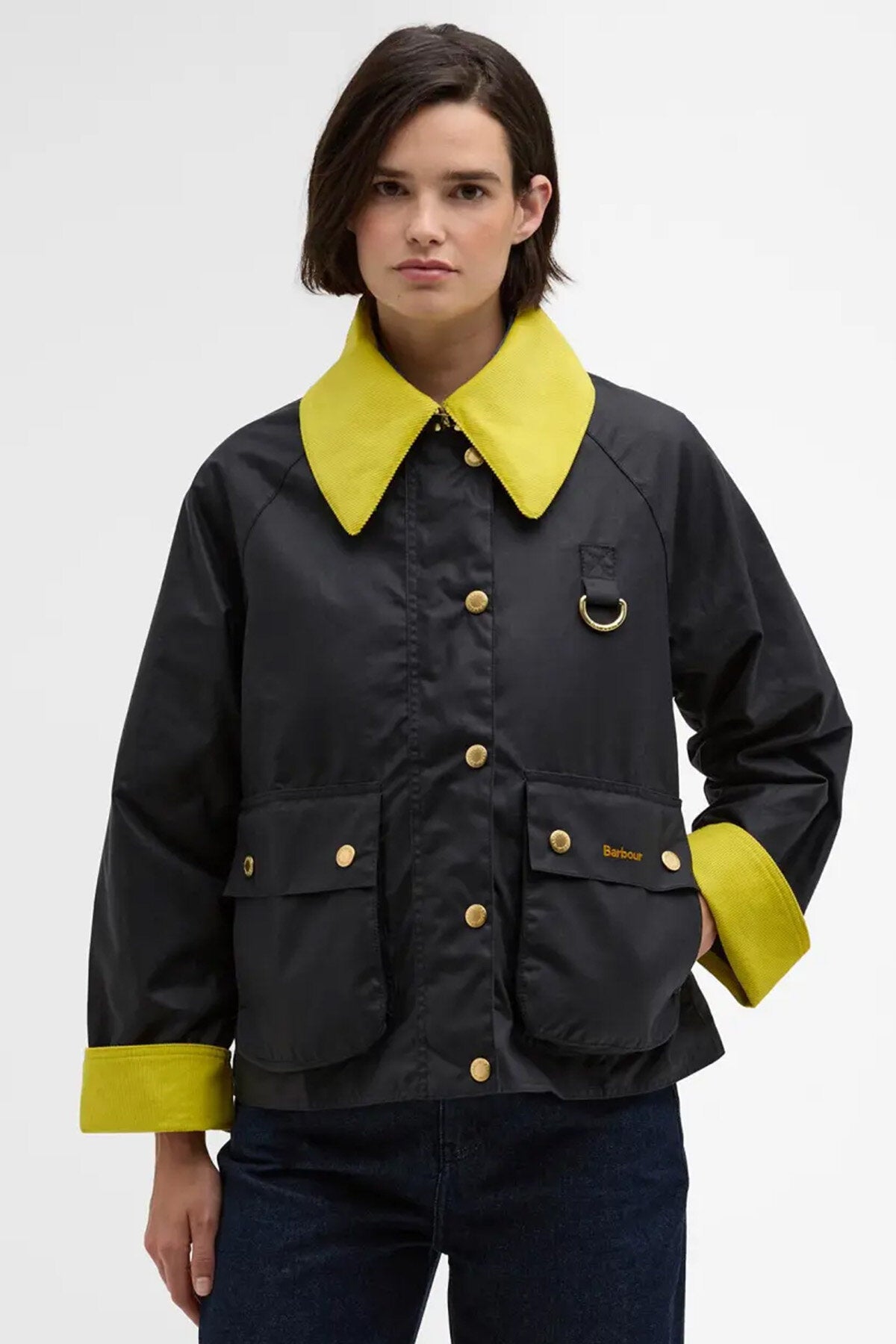 Barbour Icons Spey Waxed Jacket Navy/classic by Barbour Lady