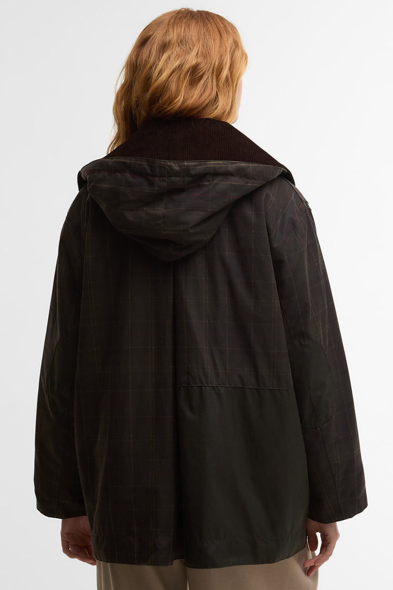Barbour x GANNI Tartan Waxed Duffle Coat