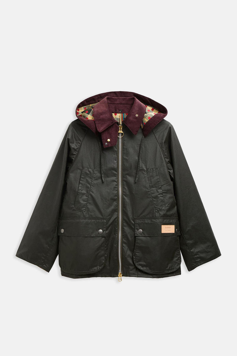Paul Smith Loves Barbour Women's Bedale Waxed Jacket Arch olive
