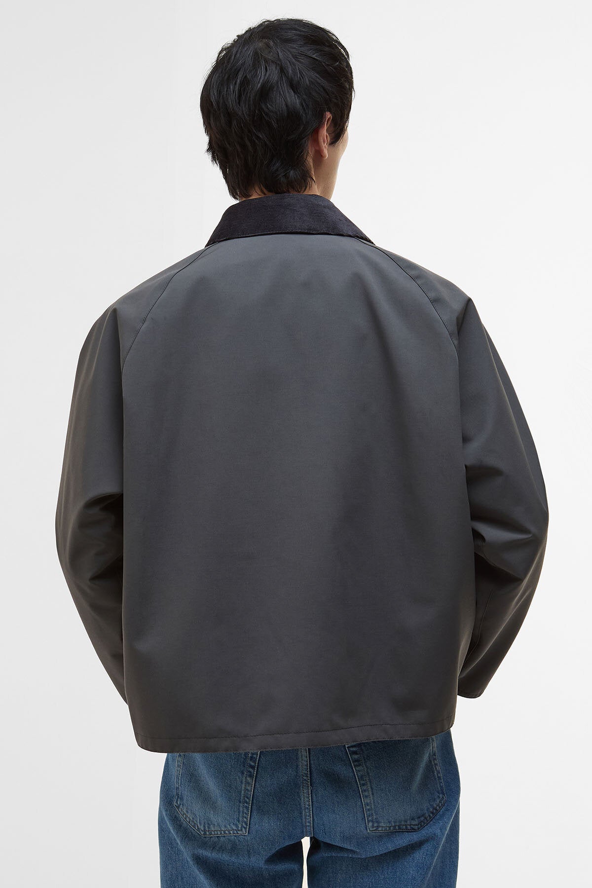 Oversized Reversible Transporter Jacket Asphalt grey by Barbour