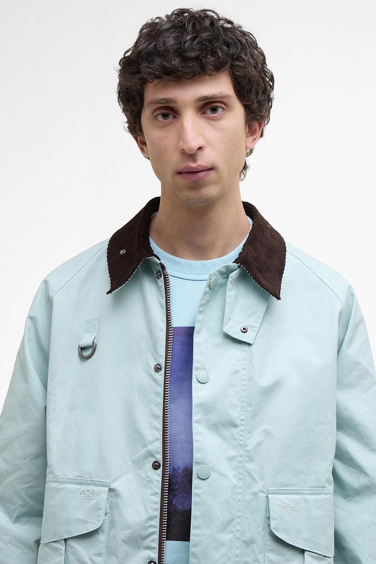 Barbour x NOAH Wading Casual Jacket Ice blue by Barbour | Men | WP