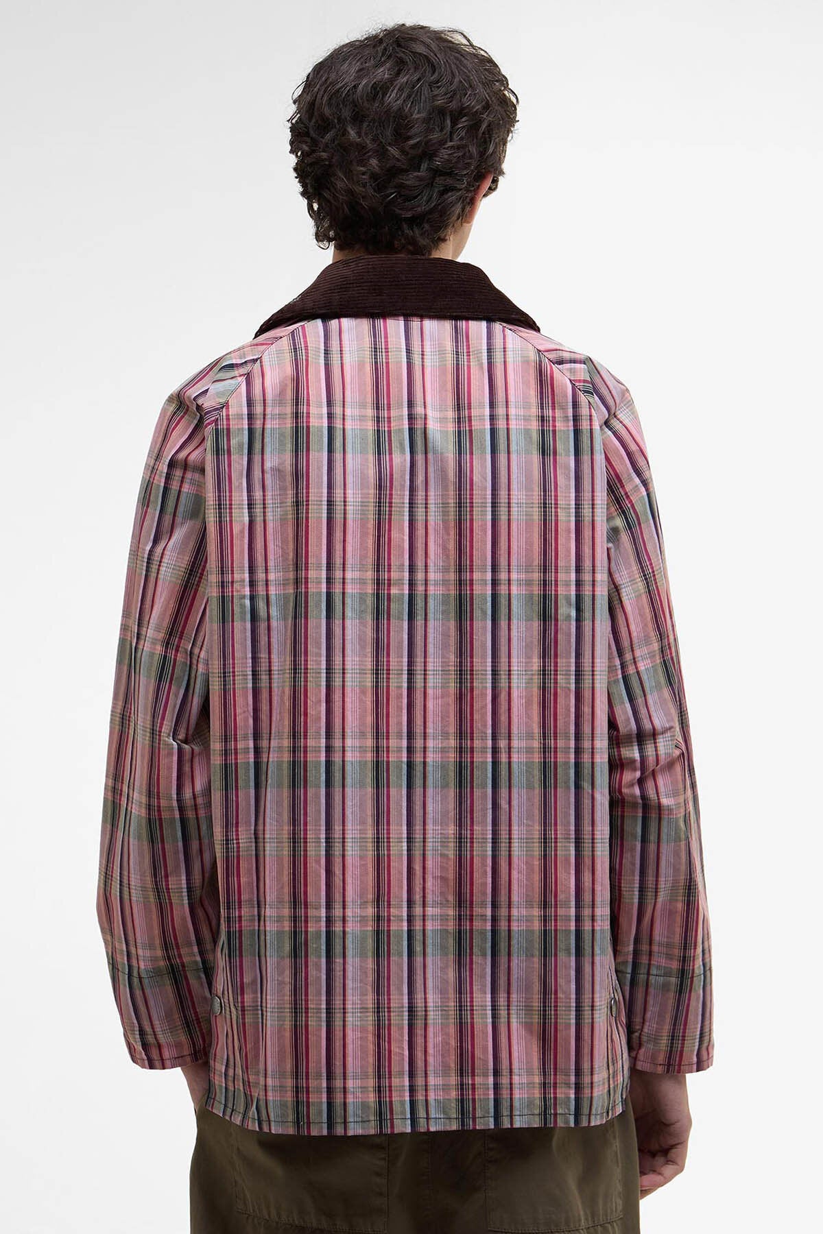 Barbour x NOAH Madras Bedale Casual Jacket Noah madras pink by