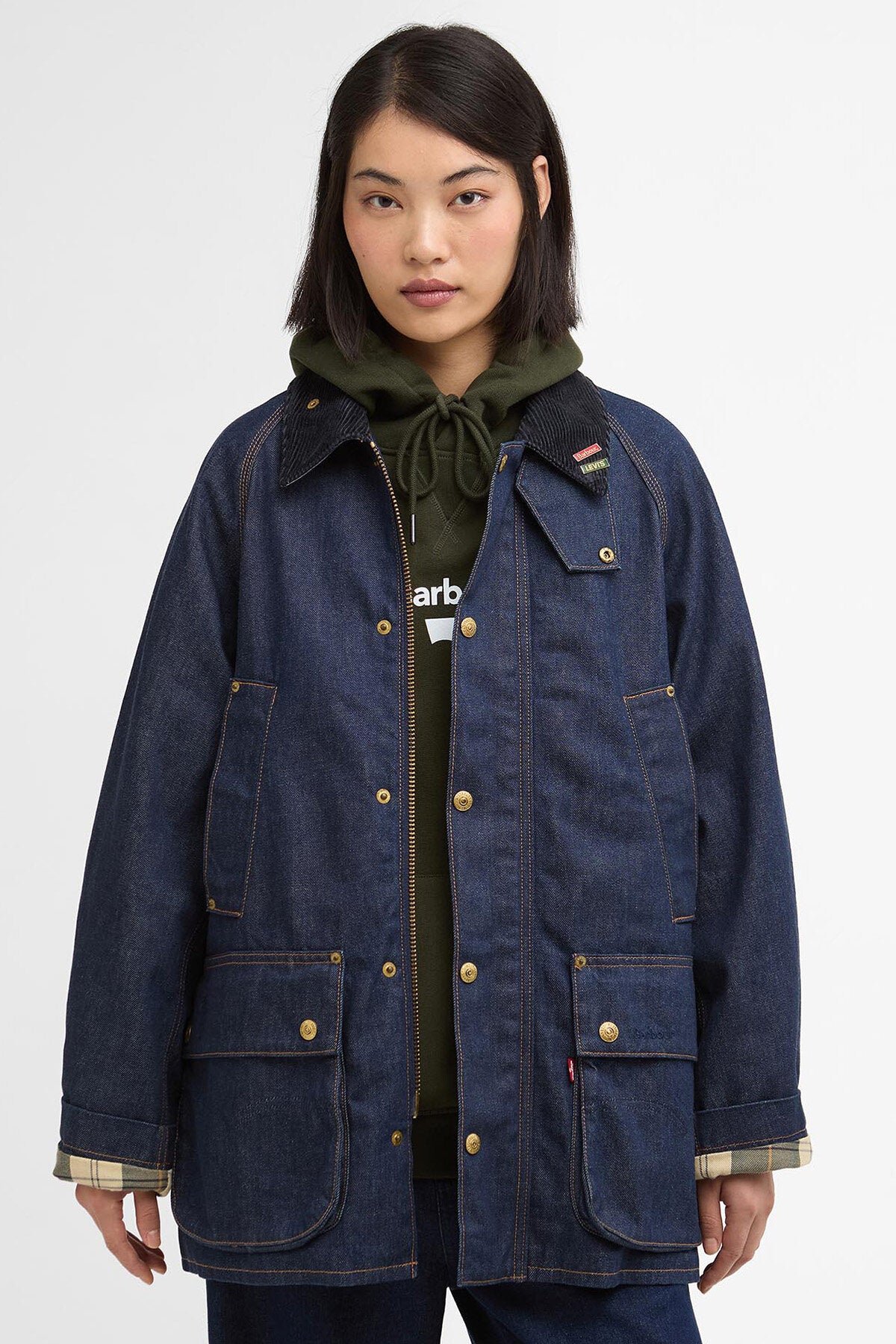 Levi's × Barbour OS Bedale Denim Jacket Barbour x Levi's Os Bdl Denim Jkt Dark authentic by Barbour | Men