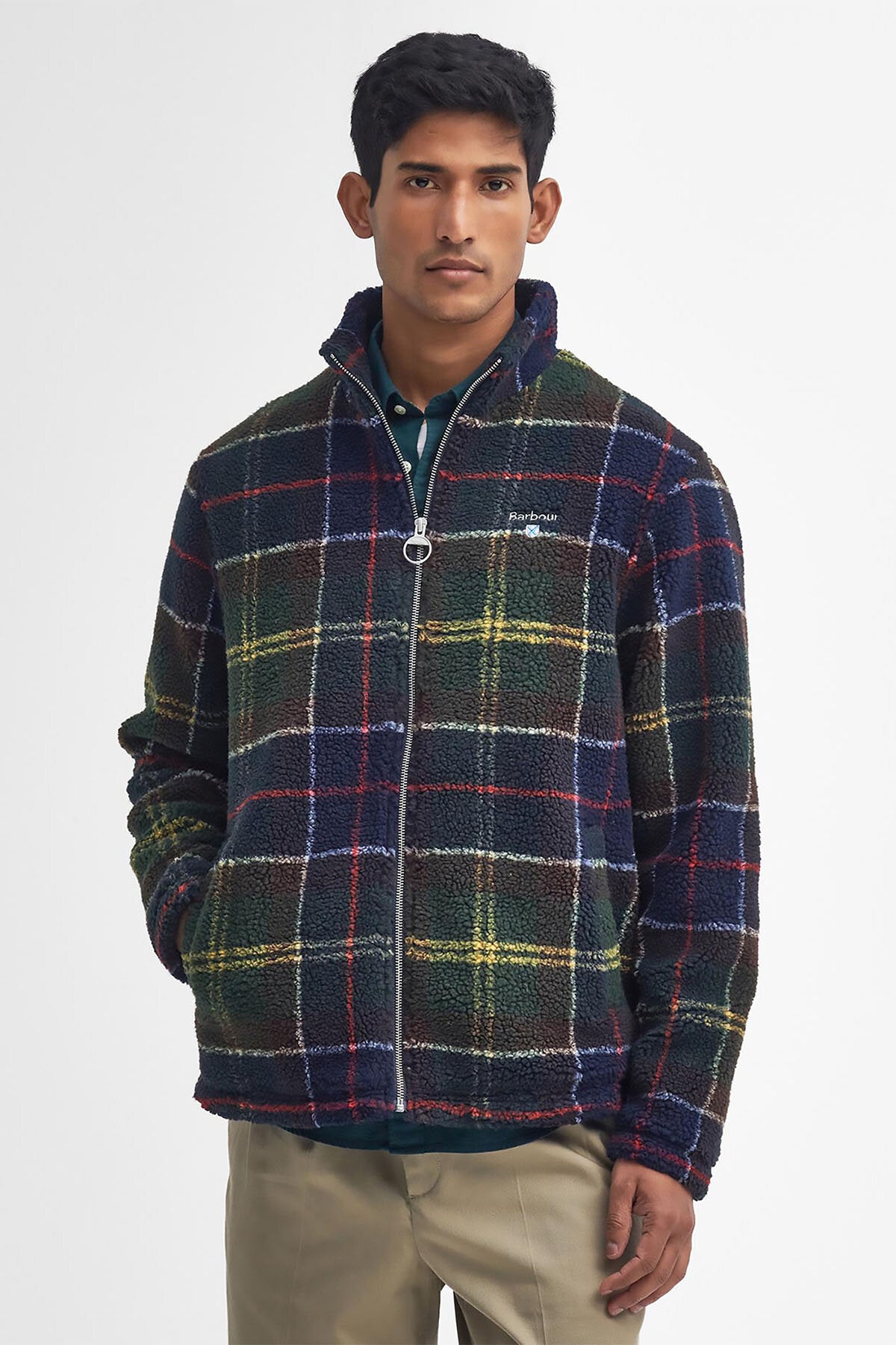 Tartan Fleece Zip Through Classic tartan by Barbour | Men | WP Store
