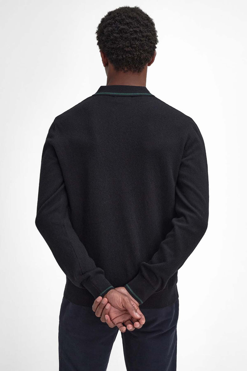 Nocton Knitted Long-Sleeved Polo Shirt