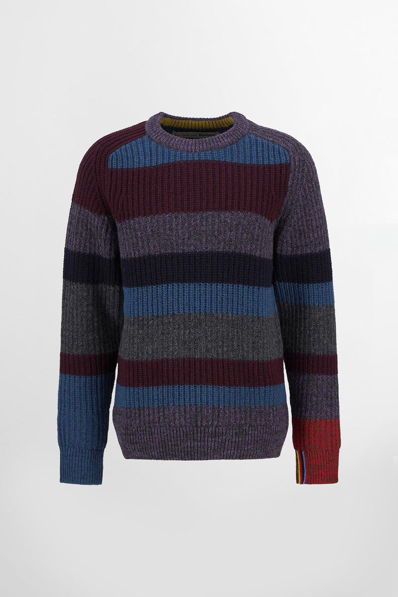 Paul Smith loves Barbour Multi Striped Crew Neck Jumper