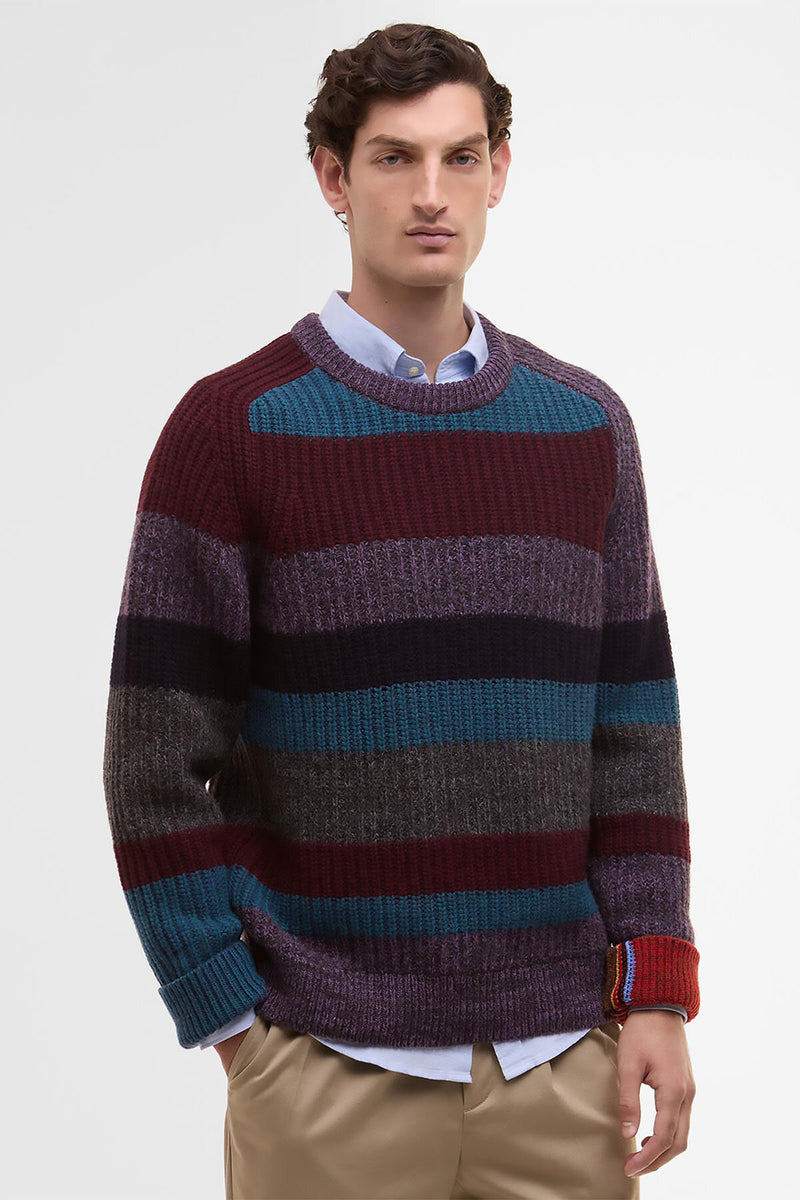 Paul Smith loves Barbour Multi Striped Crew Neck Jumper