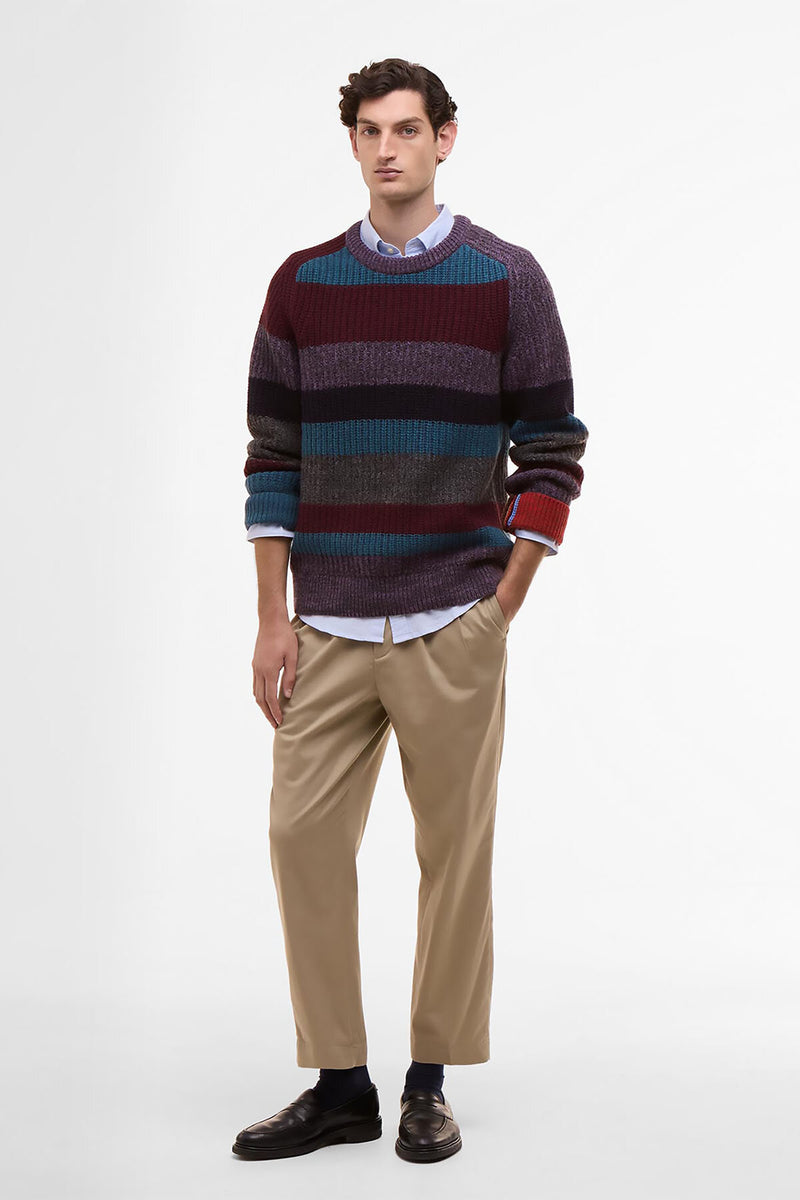 Paul Smith loves Barbour Multi Striped Crew Neck Jumper