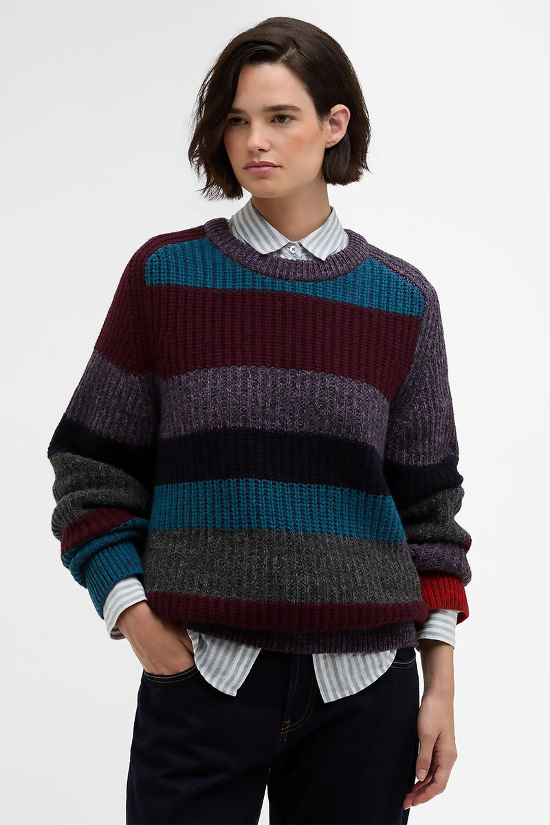 Paul Smith loves Barbour Multi Striped Crew Neck Jumper