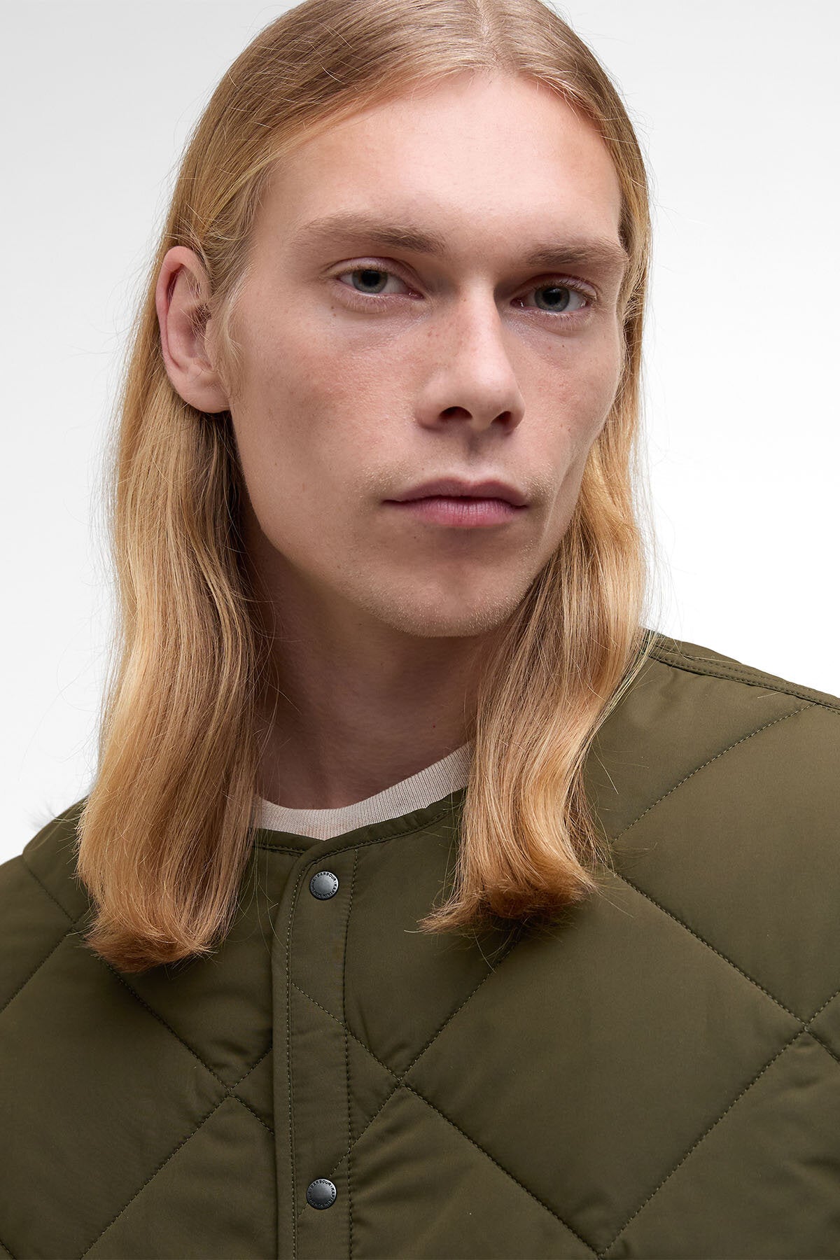 Barbour x Kaptain Sunshine Quilted Liner Khaki brown by Barbour