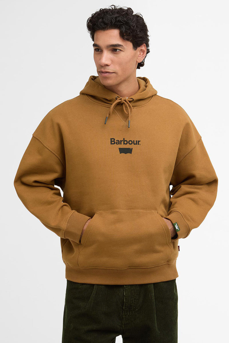Felpa con cappuccio e stampa Barbour x Levi's